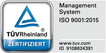 ISO zertifiziert vom TÜV Rheinland